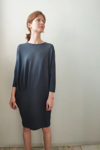 Draped Dress in Blue - Archive Sale