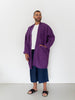 Jacket Big Pockets Plum in ORGANIC Cotton