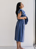 Copy of Linen Gathered Zero Waste Skirt in Blue