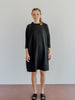 Dress Square in Black with Straight fit in Cotton. Sustainable Cotton Dress.