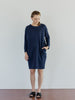 Dress Minimal Blue in Cotton. Sustainable Blue Dress.